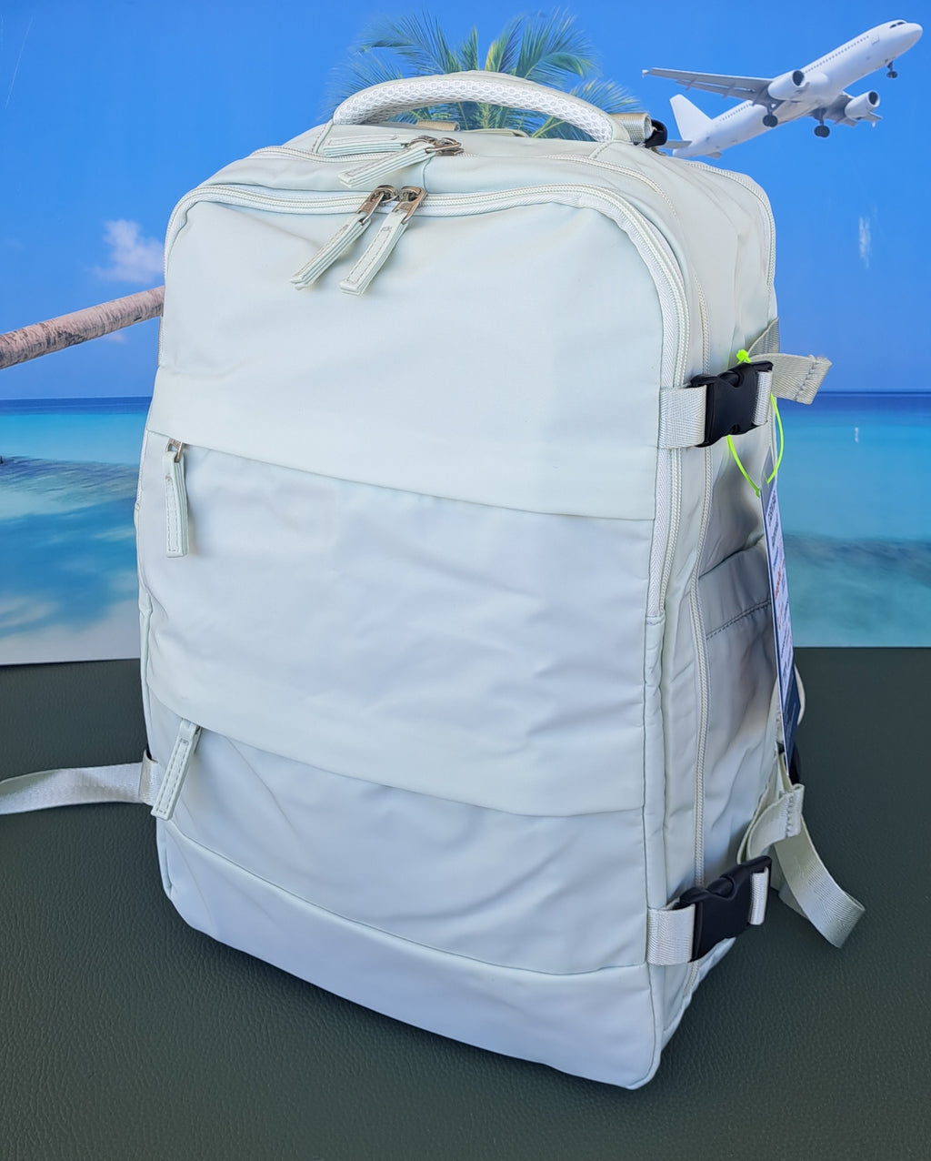 Zaino da Viaggio Bagaglio a Mano Ryanair COLORE MELA VERDE cm 40 x 30 x 20 No Supplementi! No Extra Fees!