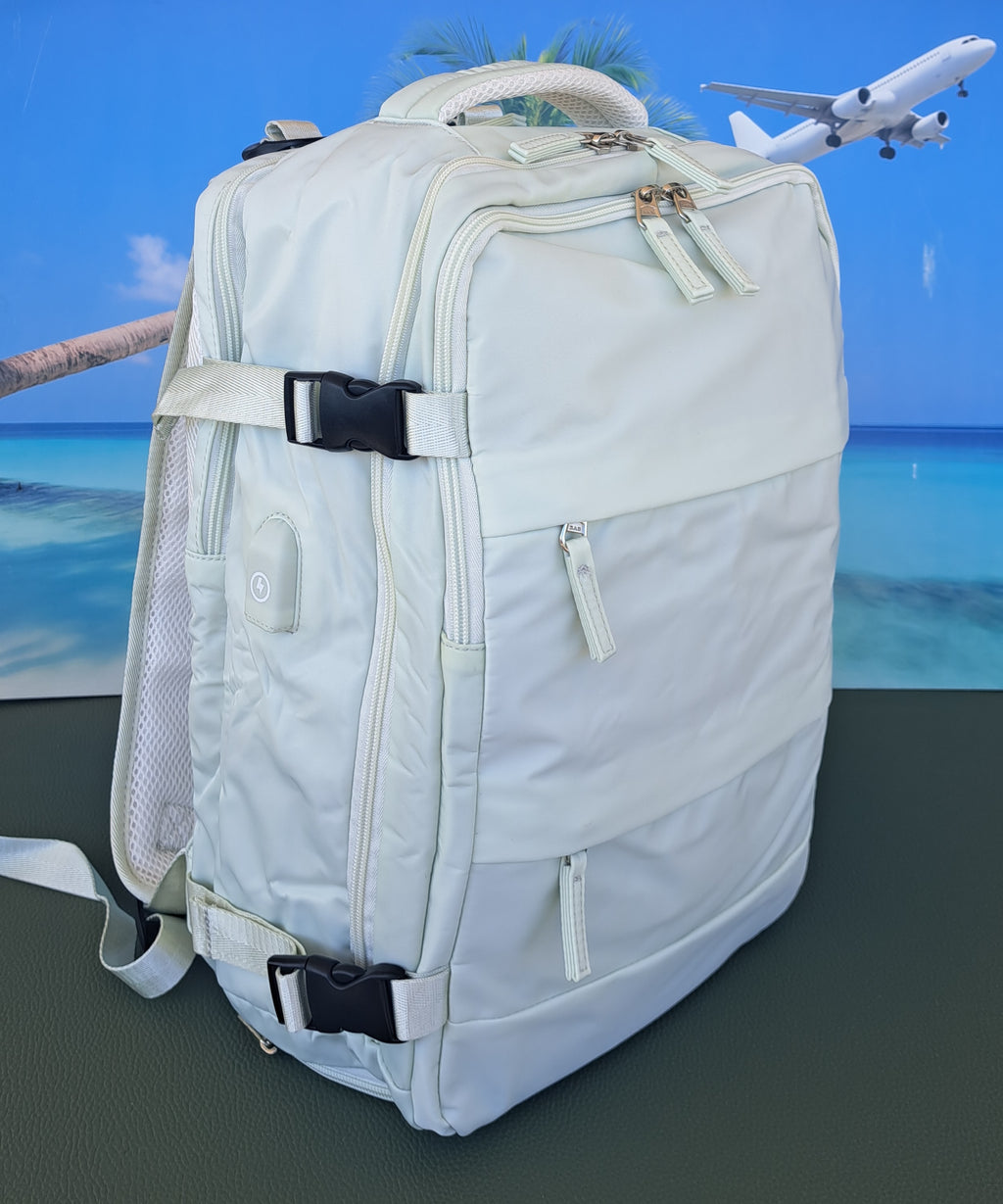 Zaino da Viaggio Bagaglio a Mano Ryanair COLORE MELA VERDE cm 40 x 30 x 20 No Supplementi! No Extra Fees!
