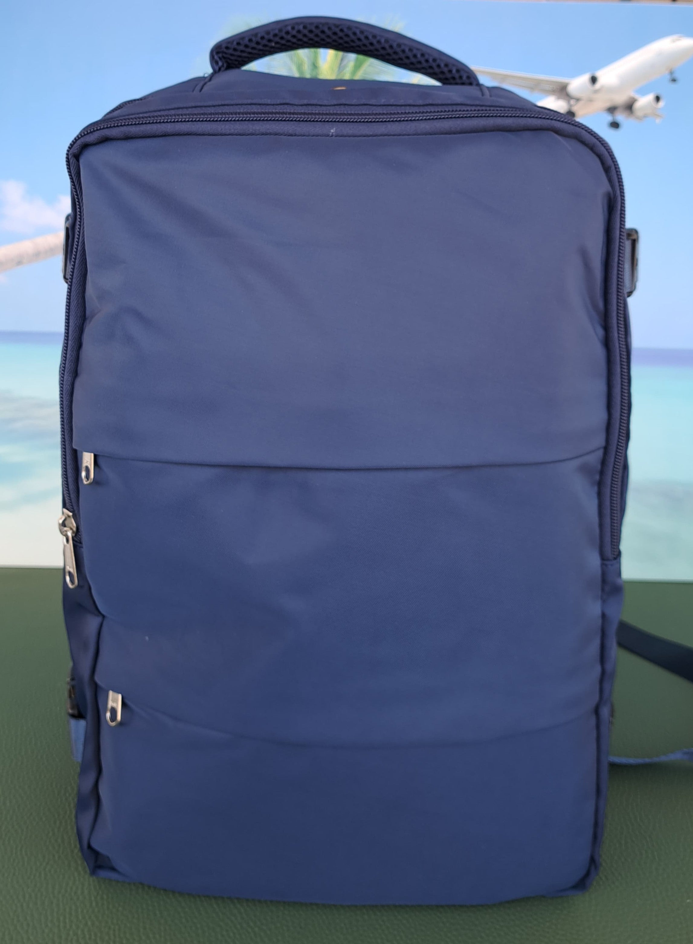 Zaino da Viaggio Bagaglio a Mano Ryanair Easyjet WizzAir 40x30x20 no supplementi! Blu