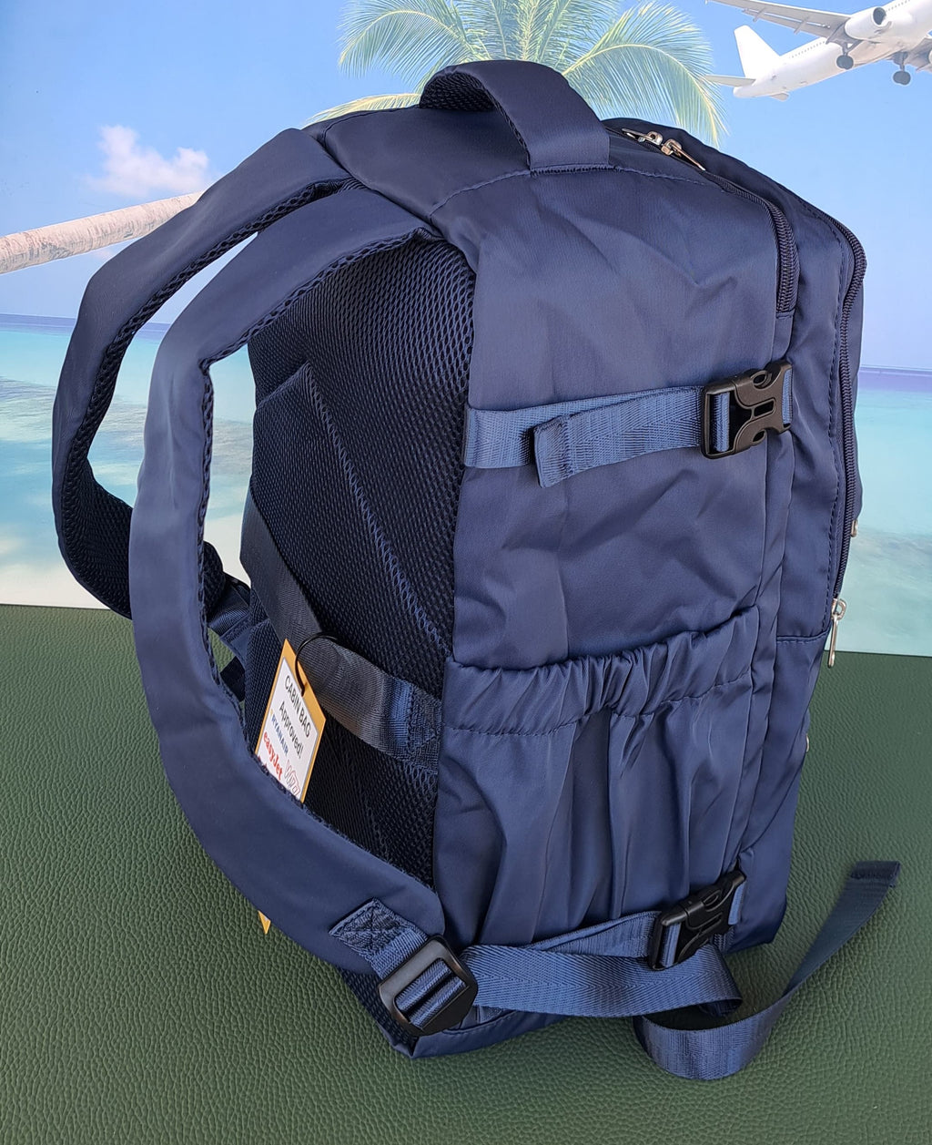 Zaino da Viaggio Bagaglio a Mano Ryanair Easyjet WizzAir 40x30x20 no supplementi! Blu