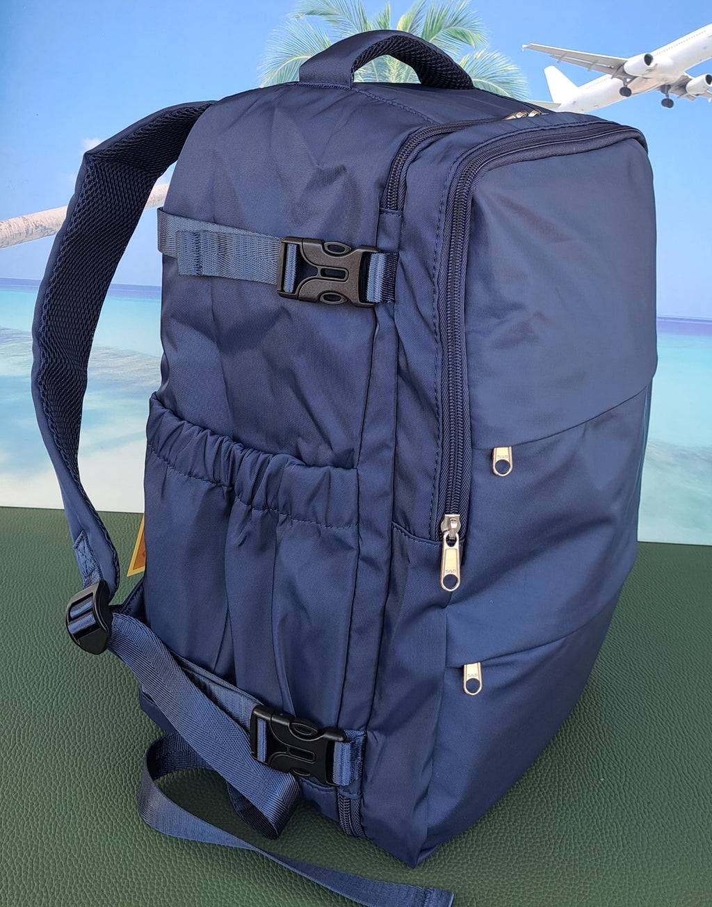 Zaino da Viaggio Bagaglio a Mano Ryanair Easyjet WizzAir 40x30x20 no supplementi! Blu