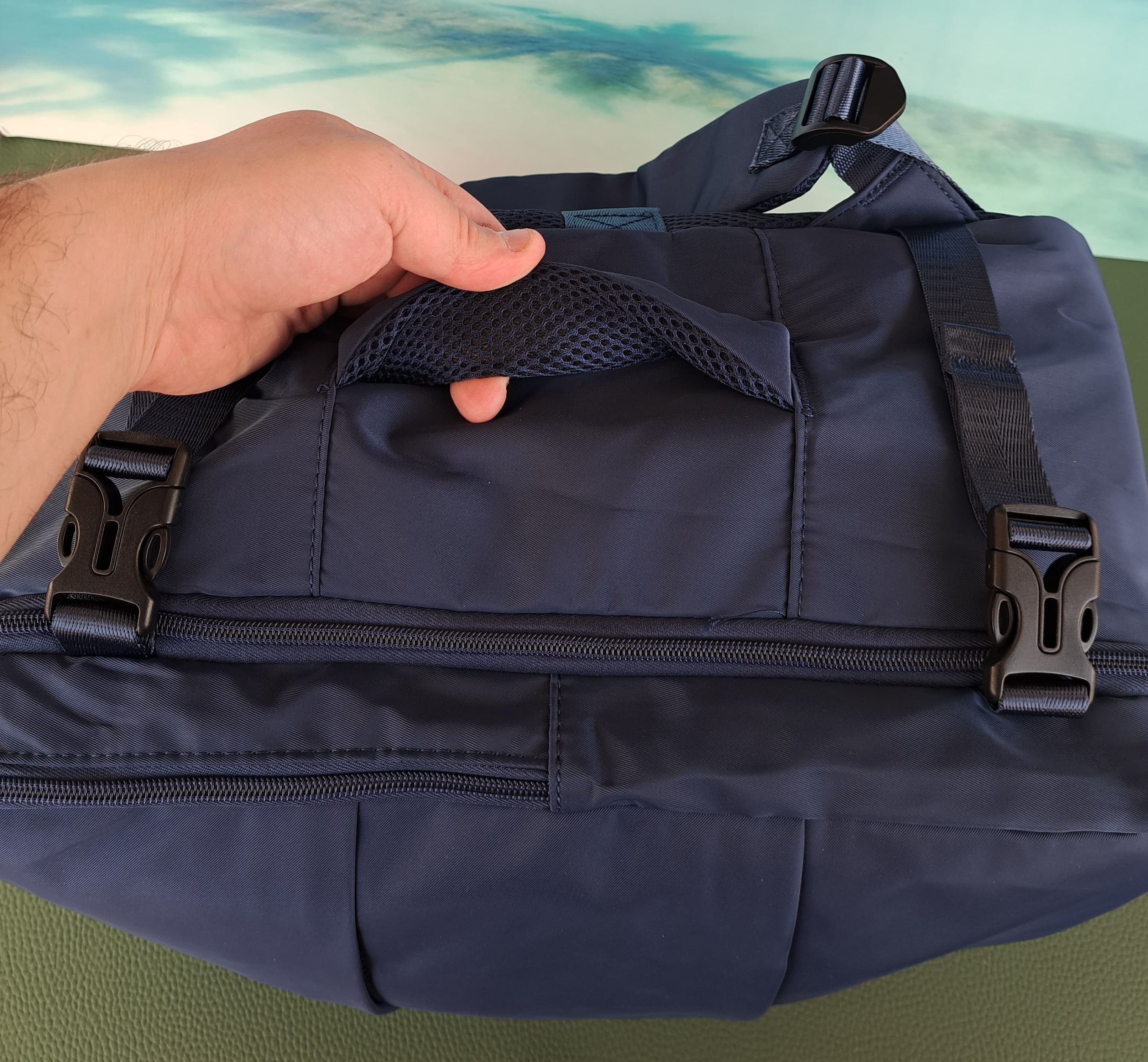 Zaino da Viaggio Bagaglio a Mano Ryanair Easyjet WizzAir 40x30x20 no supplementi! Blu