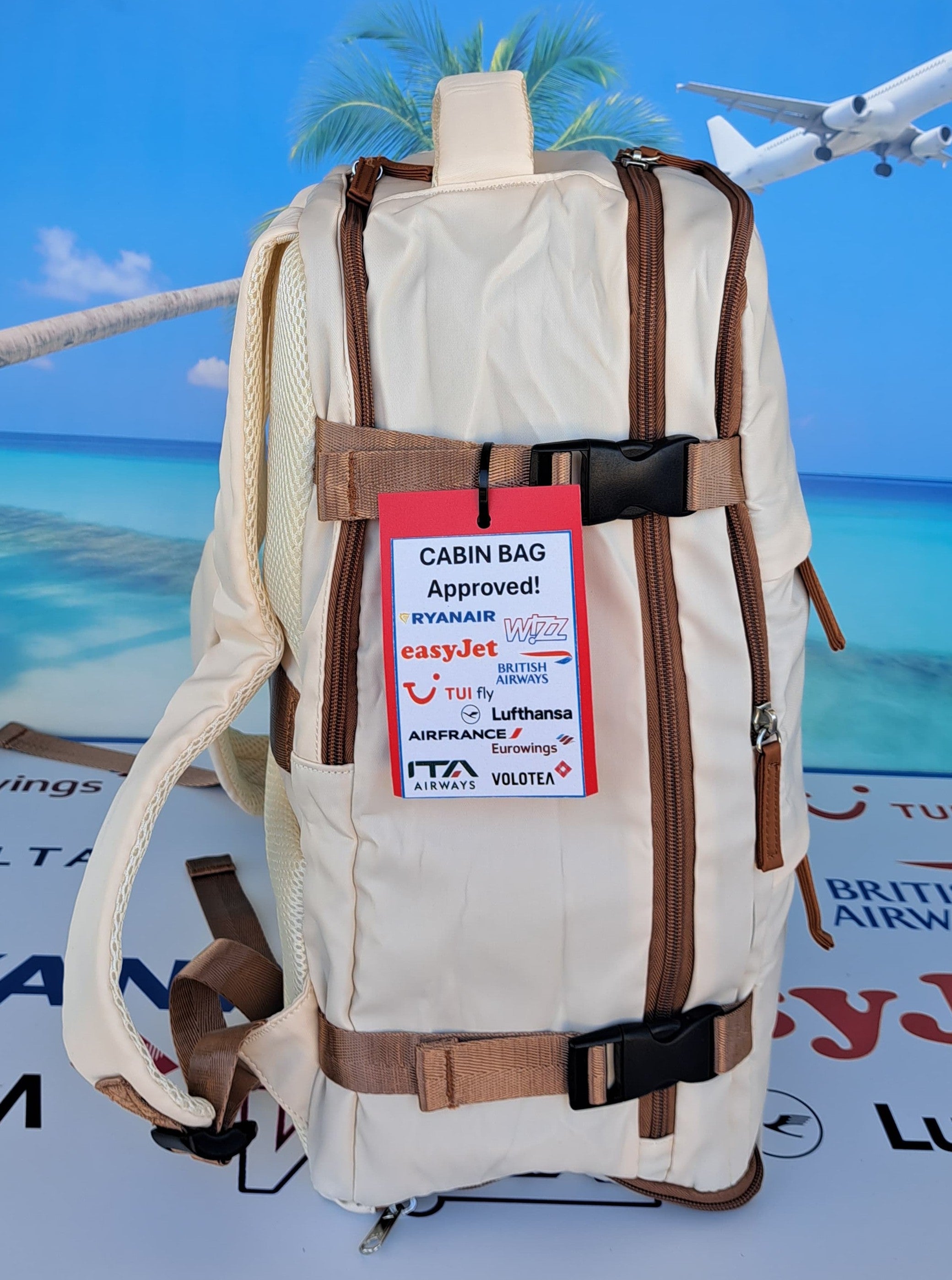 Zaino da Viaggio Bagaglio a Mano Ryanair 40 x 30 x 20 No Supplementi! No Extra Fees!