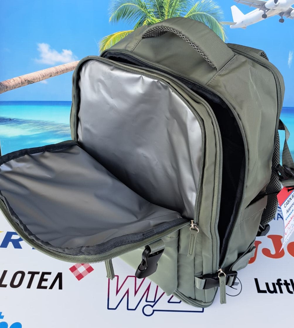 Zaino Ryanair Bagaglio a Mano gratuito 40x30x20 Verde