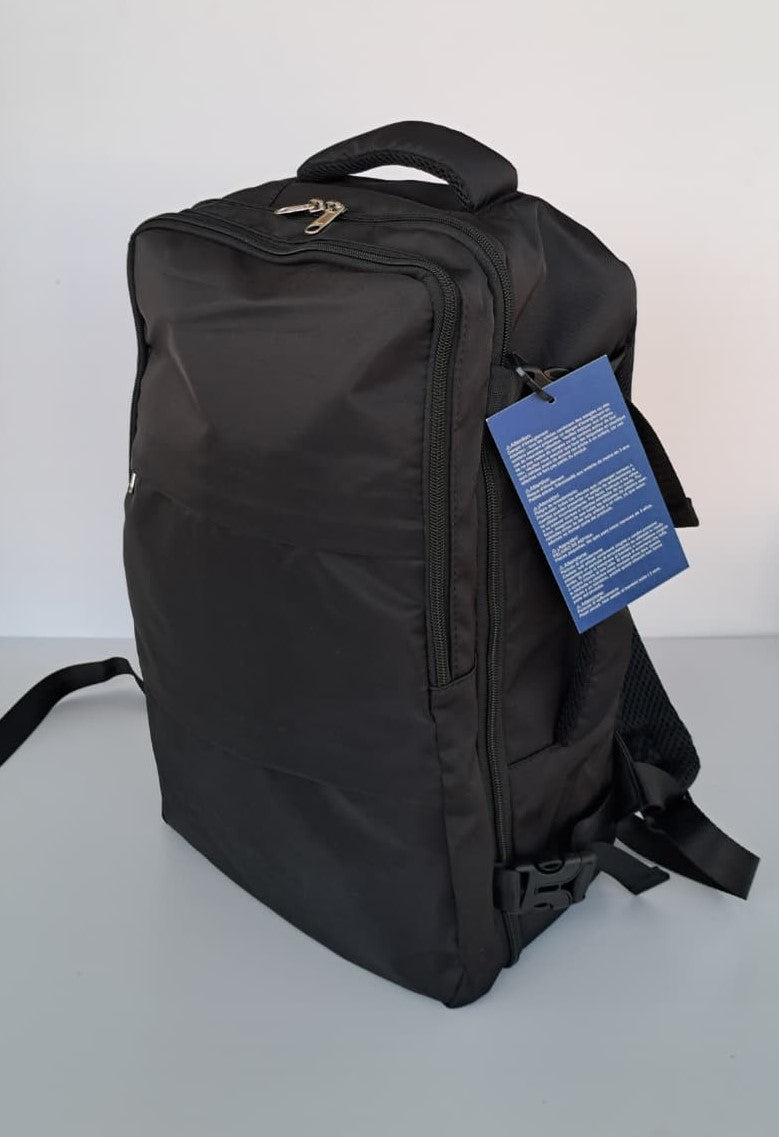 Zaino da Viaggio Bagaglio a Mano Ryanair Easyjet WizzAir 40x30x20 no supplementi! Nero