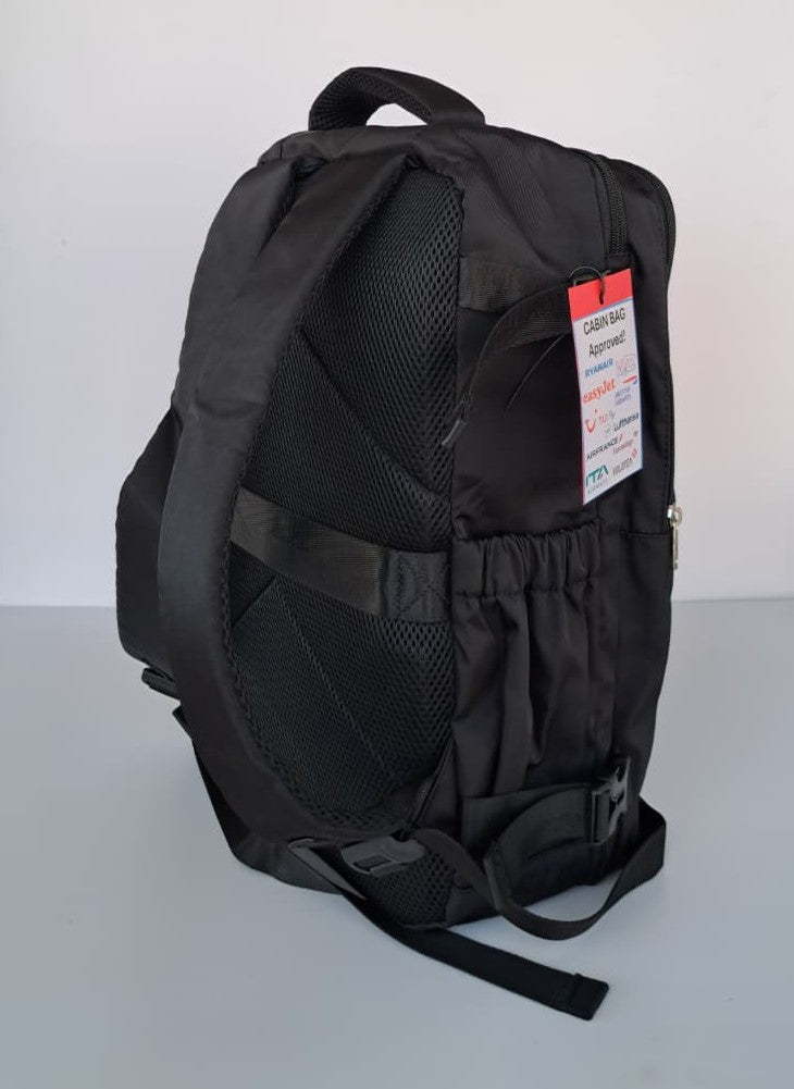 Zaino da Viaggio Bagaglio a Mano Ryanair Easyjet WizzAir 40x30x20 no supplementi! Nero