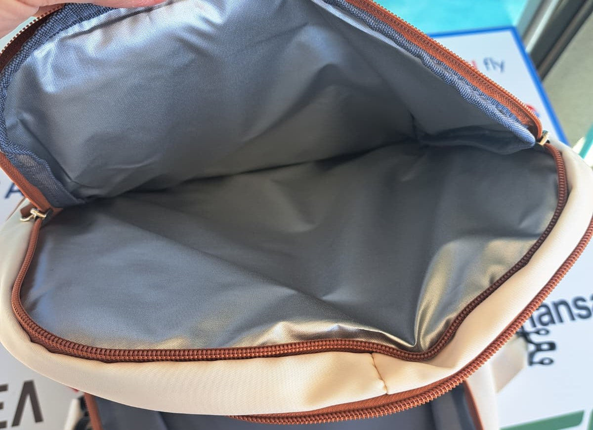 Zaino da Viaggio Bagaglio a Mano Ryanair Easyjet WizzAir 40x30x20 Beige & Caffé