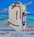 Zaino da Viaggio Bagaglio a Mano Ryanair Easyjet WizzAir 40x30x20 Beige & Caffé