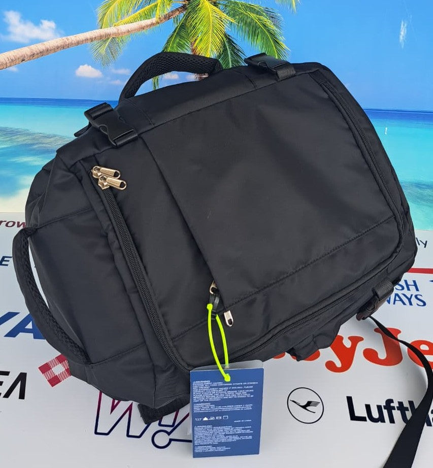 Zaino da Viaggio Bagaglio a Mano Ryanair 40 x 30 x 20 No Supplementi! No Extra Fees! Nero
