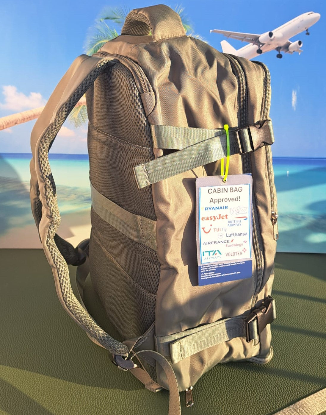 Zaino da Viaggio Bagaglio a Mano Ryanair 40 x 30 x 20 No Supplementi! No Extra Fees!