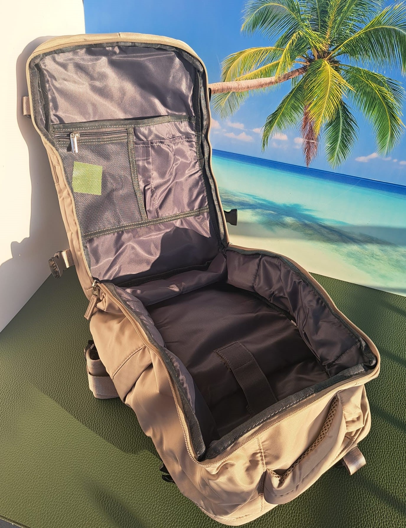 Zaino da Viaggio Bagaglio a Mano Ryanair 40 x 30 x 20 No Supplementi! No Extra Fees! COLORE Sabbia del Deserto