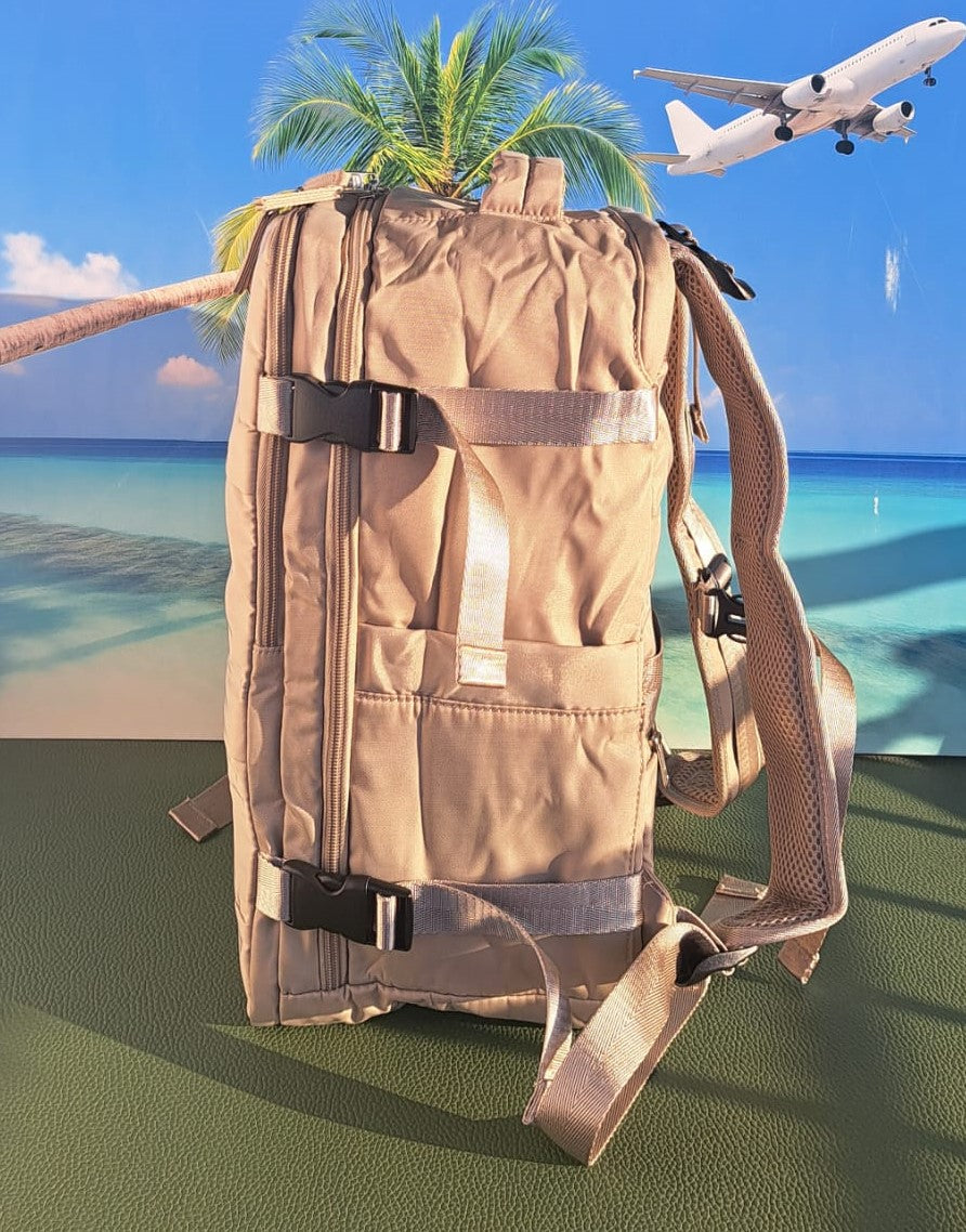 Zaino da Viaggio Bagaglio a Mano Ryanair 40 x 30 x 20 No Supplementi! No Extra Fees! COLORE Sabbia del Deserto