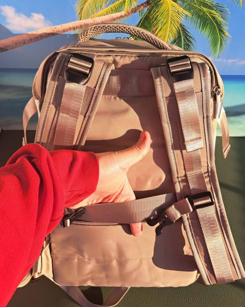 Zaino da Viaggio Bagaglio a Mano Ryanair 40 x 30 x 20 No Supplementi! No Extra Fees! COLORE Sabbia del Deserto