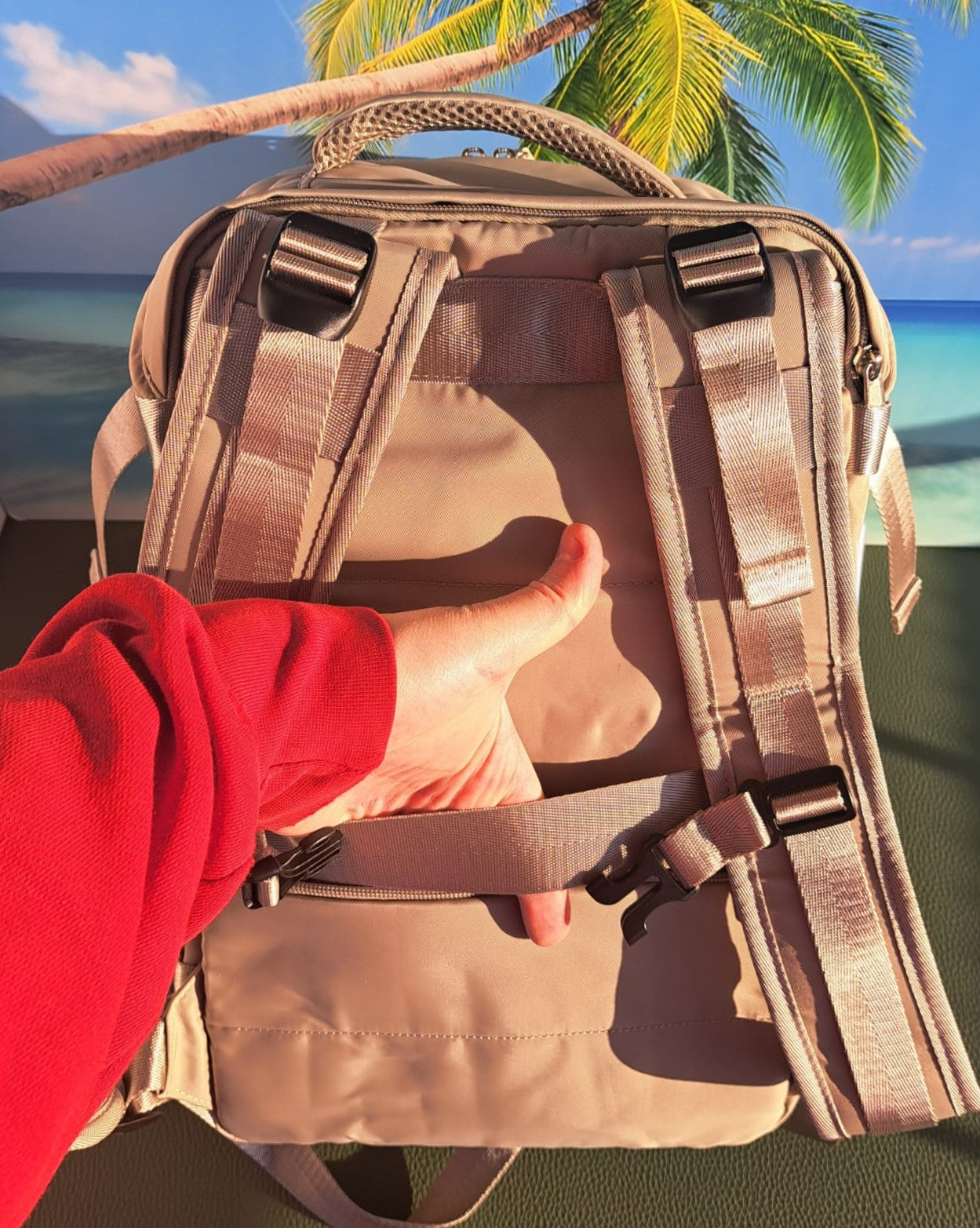 Zaino da Viaggio Bagaglio a Mano Ryanair 40 x 30 x 20 No Supplementi! No Extra Fees! COLORE Sabbia del Deserto