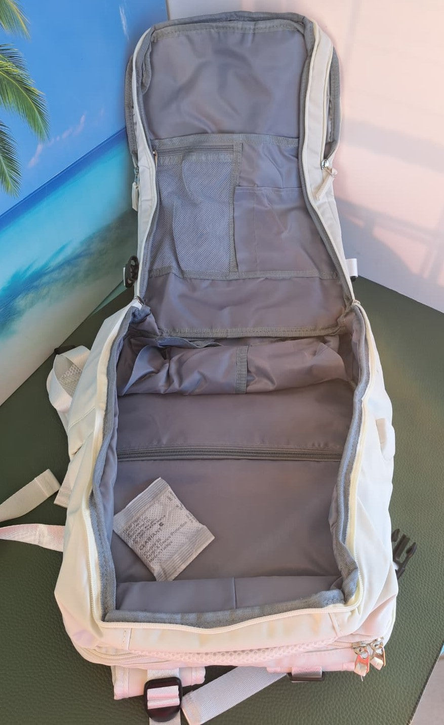 Zaino da Viaggio Bagaglio a Mano Ryanair COLORE BIANCO GHIACCIO cm 40 x 30 x 20 No Supplementi! No Extra Fees!