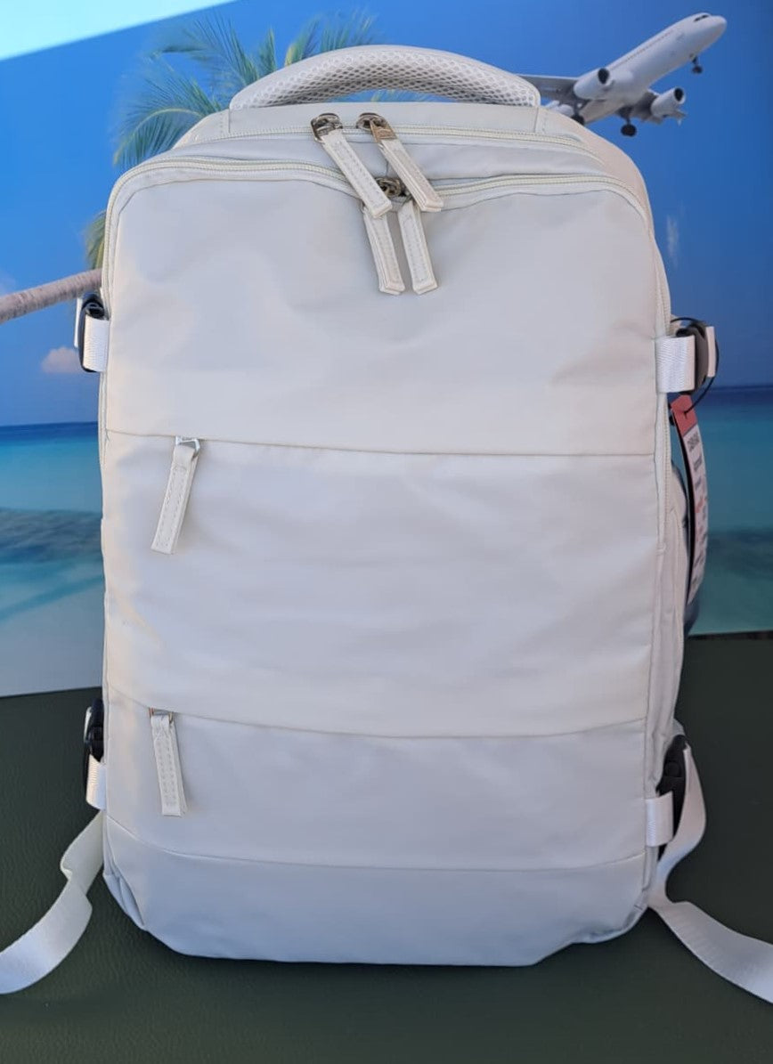 Zaino da Viaggio Bagaglio a Mano Ryanair COLORE BIANCO GHIACCIO cm 40 x 30 x 20 No Supplementi! No Extra Fees!