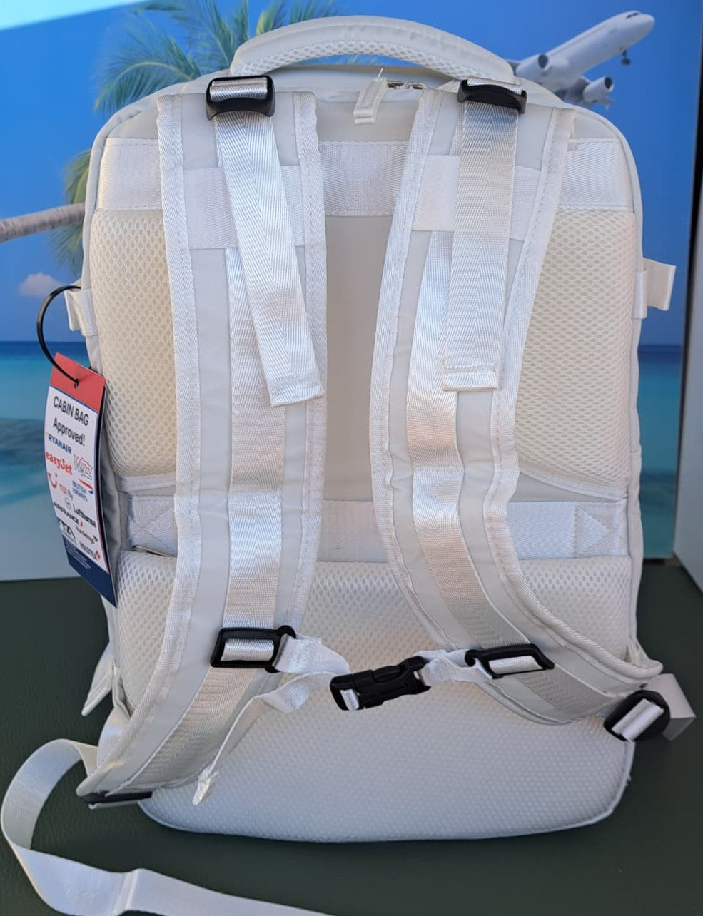 Zaino da Viaggio Bagaglio a Mano Ryanair COLORE BIANCO GHIACCIO cm 40 x 30 x 20 No Supplementi! No Extra Fees!