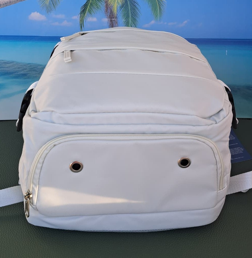 Zaino da Viaggio Bagaglio a Mano Ryanair COLORE BIANCO GHIACCIO cm 40 x 30 x 20 No Supplementi! No Extra Fees!