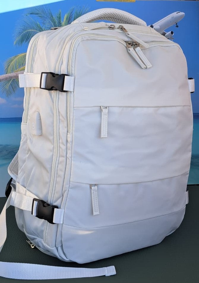 Zaino da Viaggio Bagaglio a Mano Ryanair COLORE BIANCO GHIACCIO cm 40 x 30 x 20 No Supplementi! No Extra Fees!