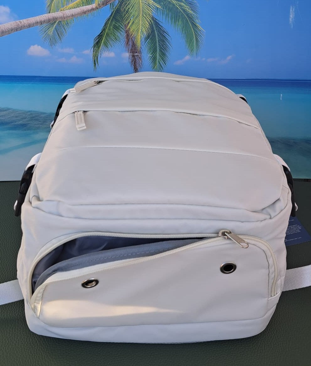 Zaino da Viaggio Bagaglio a Mano Ryanair COLORE BIANCO GHIACCIO cm 40 x 30 x 20 No Supplementi! No Extra Fees!