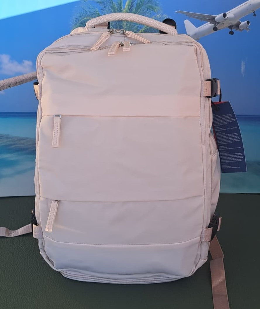 Zaino da Viaggio Bagaglio a Mano Ryanair COLORE CREMA cm 40 x 30 x 20 No Supplementi! No Extra Fees!