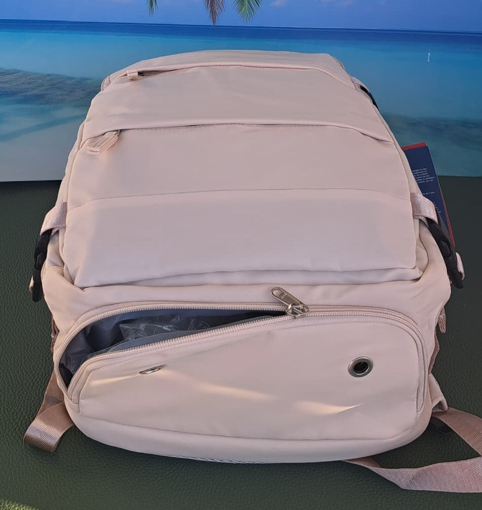 Zaino da Viaggio Bagaglio a Mano Ryanair COLORE CREMA cm 40 x 30 x 20 No Supplementi! No Extra Fees!