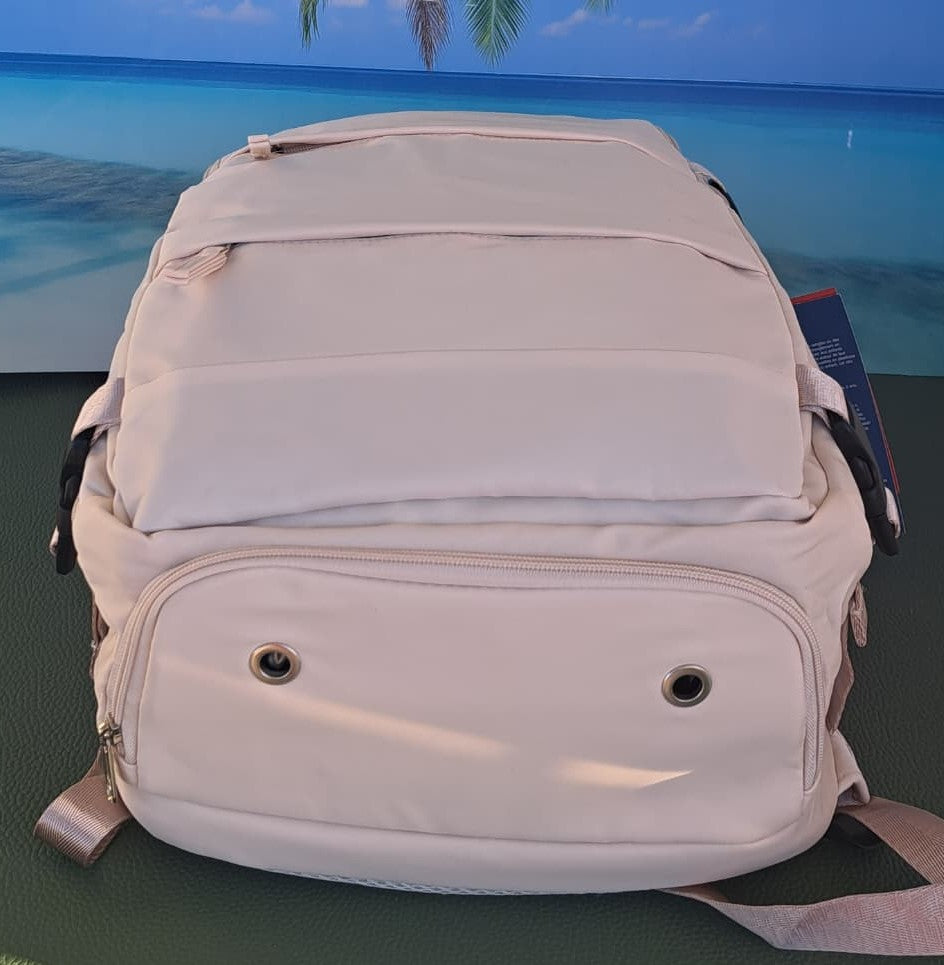 Zaino da Viaggio Bagaglio a Mano Ryanair COLORE CREMA cm 40 x 30 x 20 No Supplementi! No Extra Fees!
