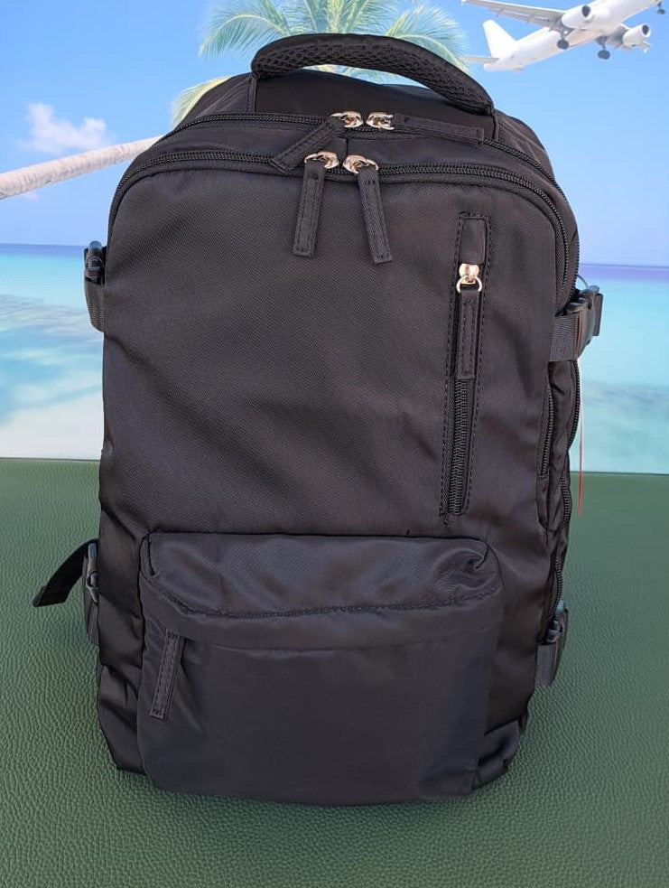 Zaino da Viaggio Bagaglio a Mano Ryanair 40 x 30 x 20 No Supplementi! No Extra Fees! NERO