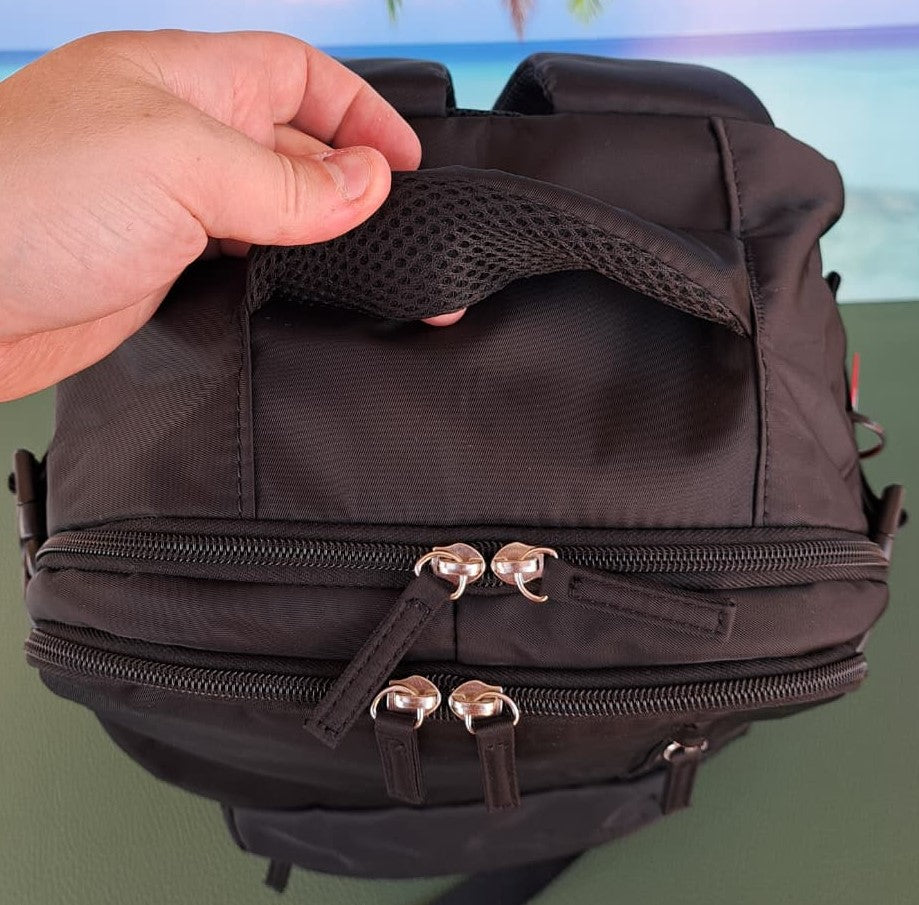 Zaino da Viaggio Bagaglio a Mano Ryanair 40 x 30 x 20 No Supplementi! No Extra Fees! NERO
