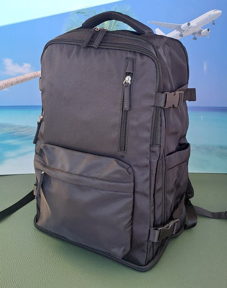 Zaino da Viaggio Bagaglio a Mano Ryanair 40 x 30 x 20 No Supplementi! No Extra Fees! NERO