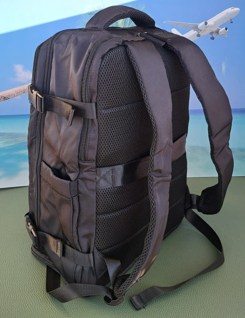 Zaino da Viaggio Bagaglio a Mano Ryanair 40 x 30 x 20 No Supplementi! No Extra Fees! NERO