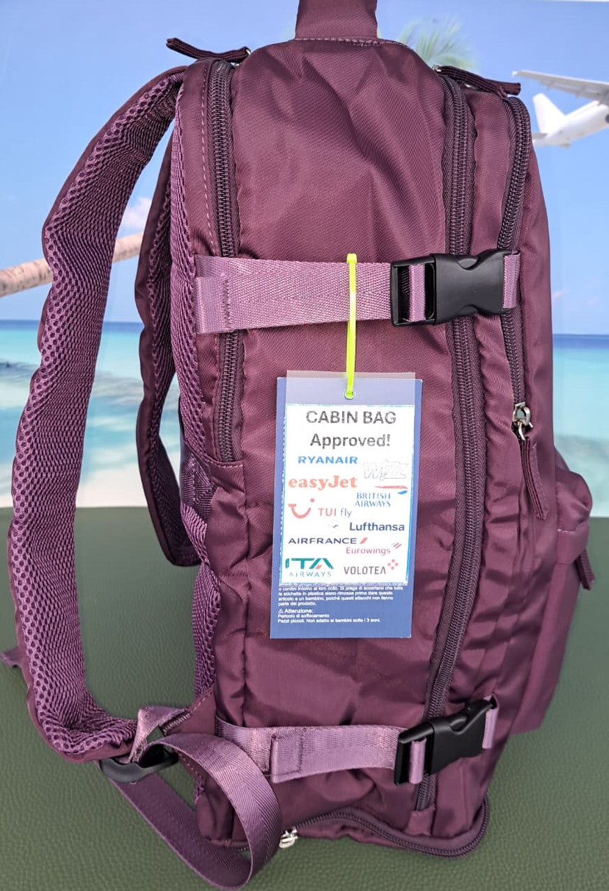 Zaino Ryanair Bagaglio a Mano gratuito 40x30x20 VIOLA