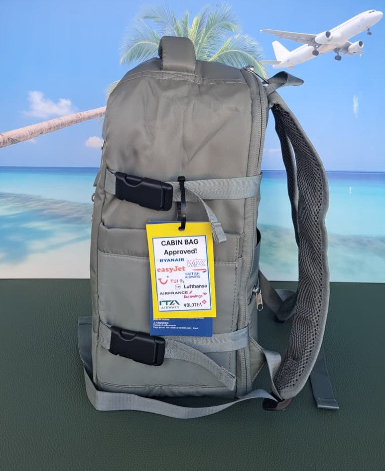 Zaino da Viaggio Bagaglio a Mano Ryanair VERDE cm 40 x 30 x 20 No Supplementi! No Extra Fees!