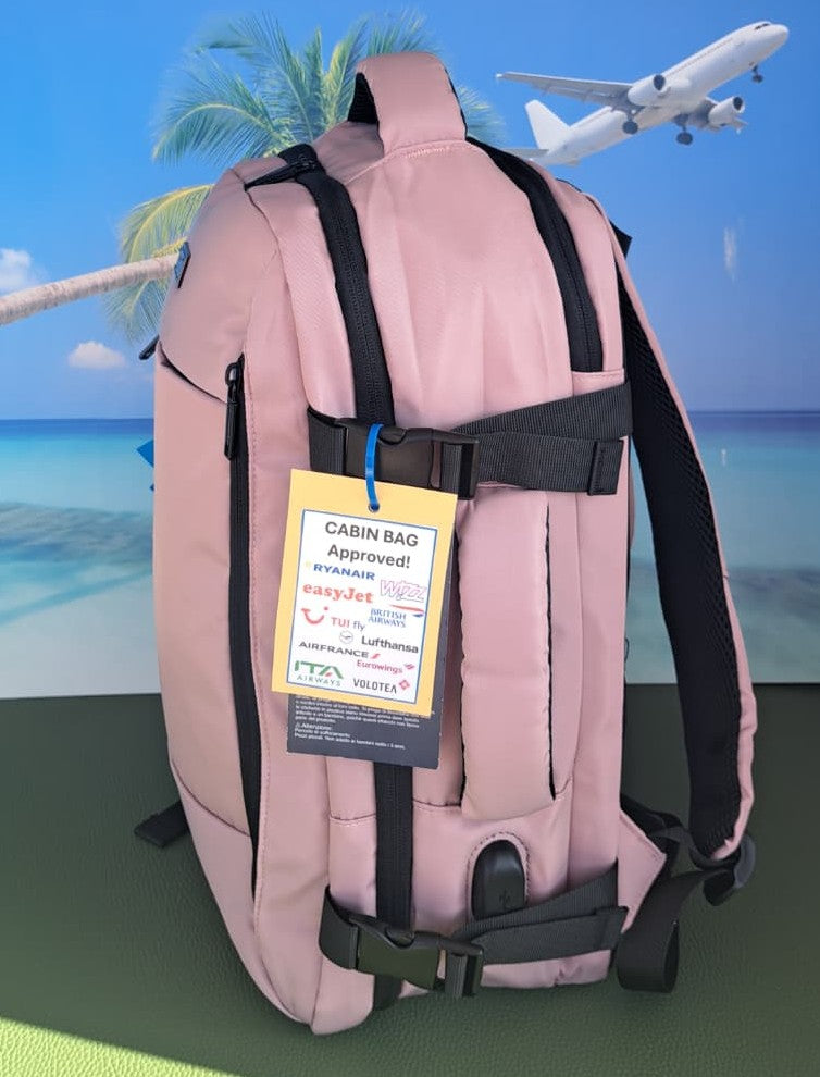 Zaino Baci & Abbracci misure Ryanair 40x30x20 24 Litri ROSA
