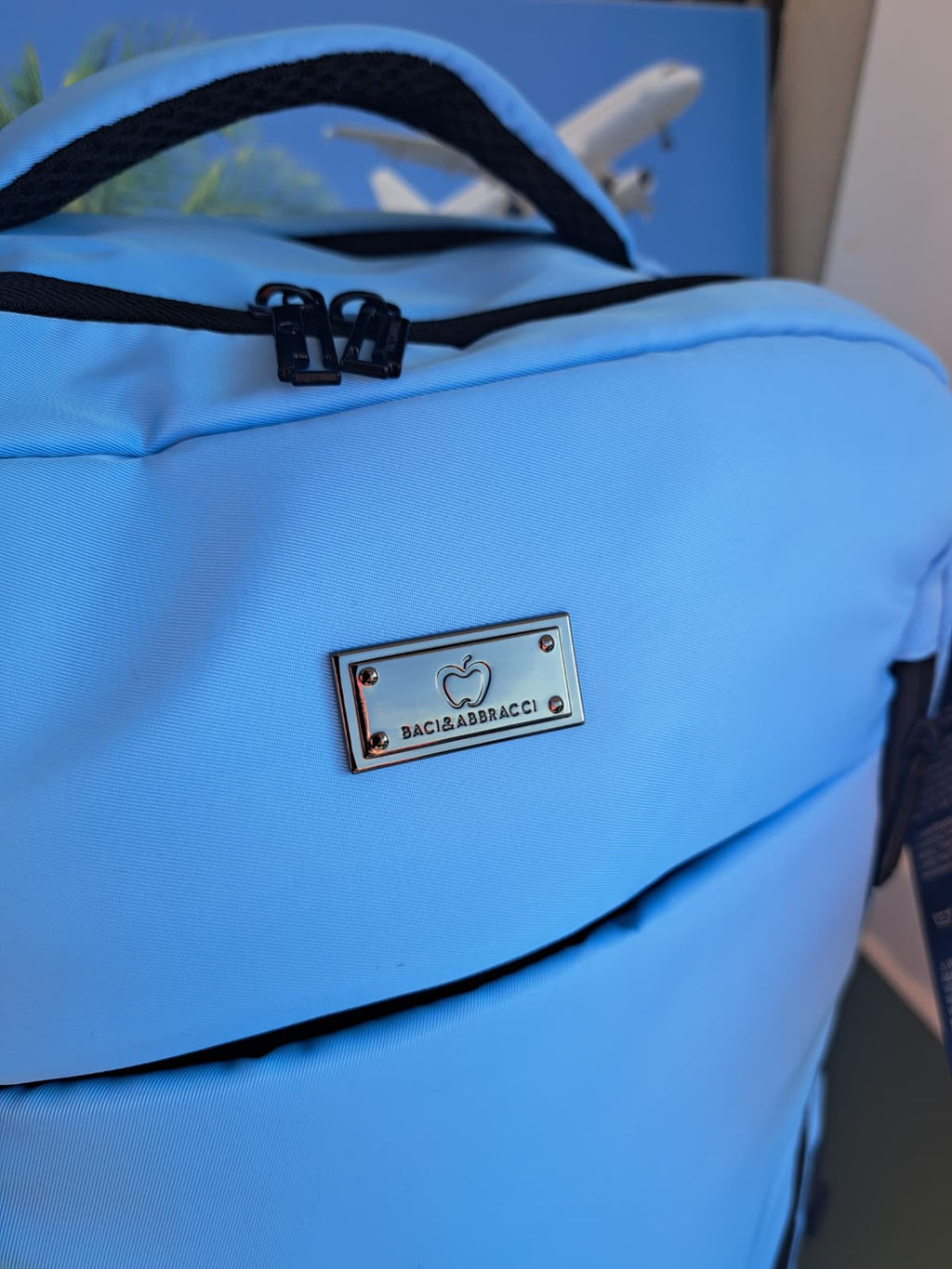 Zaino Baci & Abbracci misure Ryanair 40x30x20 24 Litri AZZURRO