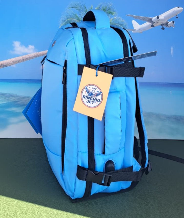 Zaino Baci & Abbracci misure Ryanair 40x30x20 24 Litri AZZURRO