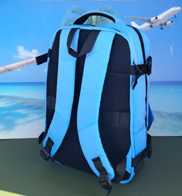 Zaino Baci & Abbracci misure Ryanair 40x30x20 24 Litri AZZURRO