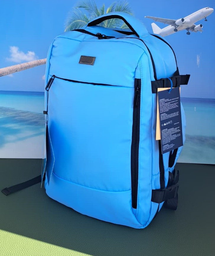 Zaino Baci & Abbracci misure Ryanair 40x30x20 24 Litri AZZURRO