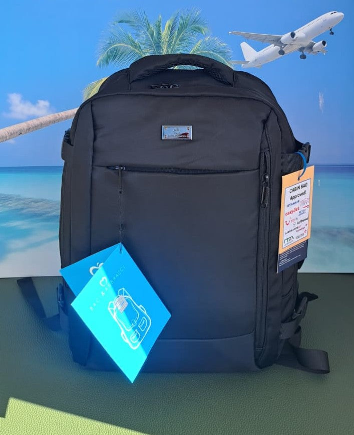 Zaino Baci & Abbracci misure Ryanair 40x30x20 24 Litri NERO