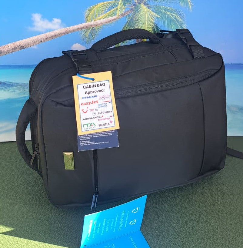 Zaino Baci & Abbracci misure Ryanair 40x30x20 24 Litri NERO